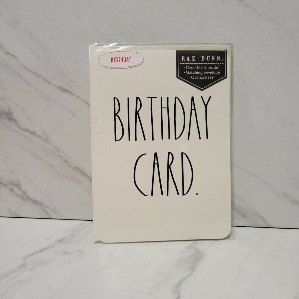 Rae Dunn. "BIRTHDAY CARD." Blank Card
